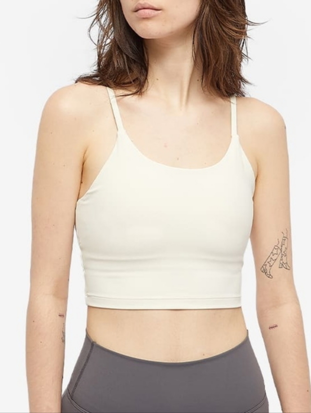 Adanola Tank Bra Milk White Size M